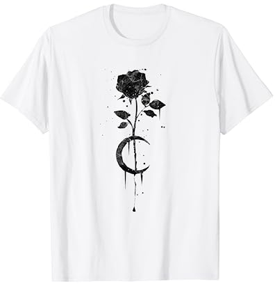 Occult Vintage Moon Rose Witchcraft Okkult Hexe Gothic T-Shirt