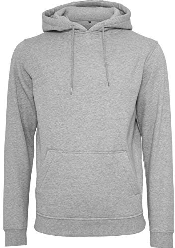 Build your Brand Men BY011-Heavy Hoody Heavy Hoody, heather grey, 4XL