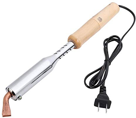 Lötkolben-Kit, 1 Stück 220 V elektrischer Lötkolben, wunderschön geschweißter Meißel, spitz, Holzgriff, gutes Lötwerkzeug, schnelle Aufheizzeit für das Schweißen von