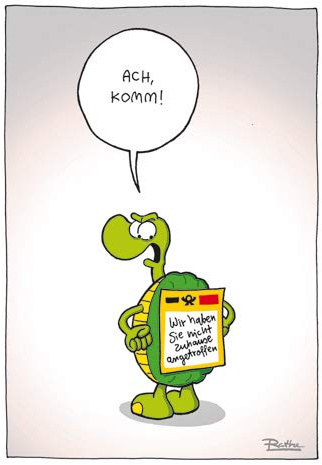 modern times -3er Set Postkarte LUSTIG - Motiv: ACH, KOMM!, Anlass: Fun Cartoon/Satire, Künstler/Verlag: KÖPENICKER CG © RUTHE, Ralph, Größe: A6