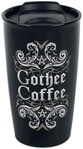 Alchemy England 1977 Gothee Coffee Unisex Mug Black-White, Ceramics,