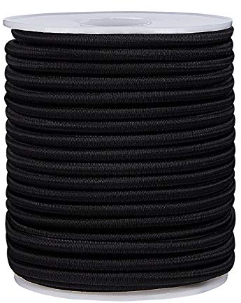 BENECREAT 4mm Nero Filo Elastico Filo 20m Elastico Cordoncino Perline Tessuto Corda Corda per Artigianato Braccialetti Collane