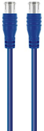 SCHWAIGER KVCF30 538 Koaxialkabel Antennenkabel SAT-Kabel 3m Satellitenkabel F-Stecker TV-Kabel Fernsehkabel HDTV 2-fach geschirmt flexibel blau