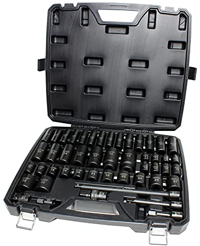 Tightspot 1 2 Zoll Antrieb 48-Teiliger Metrischer Schlagsteckschlüsselsatz, Unser Umfassendstes Metrisches Set Aller Zeiten Mit Größen Von 8 Mm Bis 32 Mm, Verlängerungsstangen Und Adaptern Und Mehr