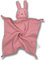 Doudou Lapin Plat Marceau - Couleur Vieux Rose - Tout Doux en Gaze de Coton 30cm