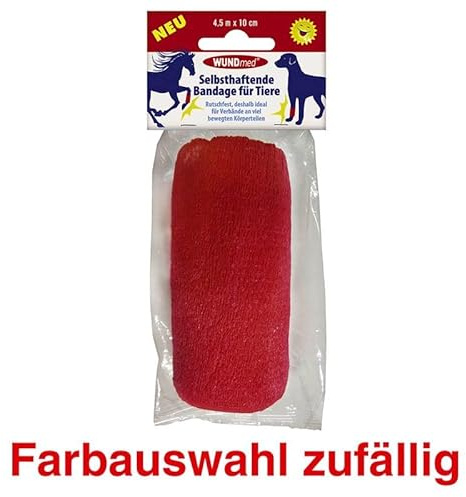 Selbsthaftende Bandage für Tiere 4,5 m x 10 cm farblich sortiert