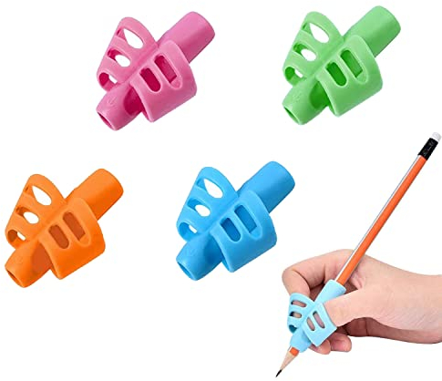 YYST Impugnatura Matita bambini,impugnatura penna,4 pieces pencil grips,Aiuto Scrittura Strumento Correzione Della Postura per Bambini Adulti