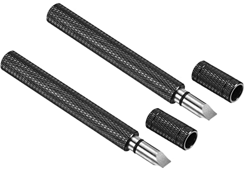 PATIKIL Golf Club Groove Sharpener, 2 Pack U V Type Square Re-Grooving Tool Golf Club Cleaning for Golf Irons Wedges Utility Clubs, Black