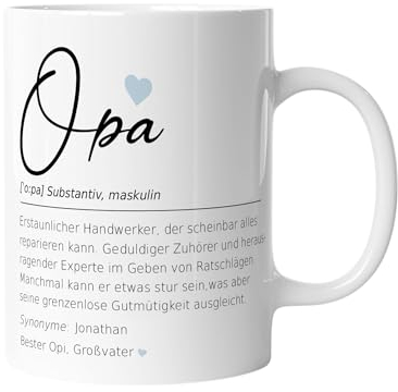timalo® Coole Tasse mit Namen | Definition Opa | Personalisierte Kaffeetasse Geschenktasse zum Geburtstag für Männer | mug-def-07