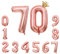 Foil Luftballon 70 Helium Folienballon Zahlen Ballon XXL Folien Rosegold Ballon 70 Geburtstag 100cm/40inch