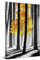 Startonight Impression sur Toile - Feuilles Jaunes Arbres Forêt Light Painting - Grande Tableau Decoration Murale Prêt à Accrocher Peinture Arbres Grande 80 x 120 cm Idée Cadeau Élégante et Originale