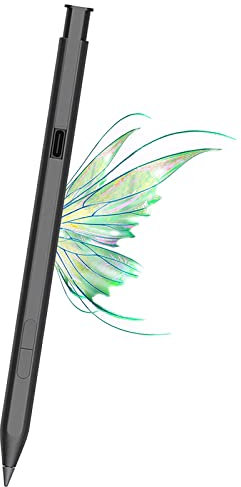 HP Wiederaufladbarer MPP 2.0 Kippstift für HP Touchscreen Laptop mit 4096 Druckempfindlichkeit/USB-C wiederaufladbar, Schwarz
