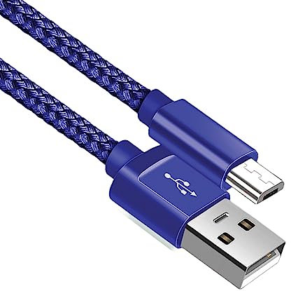 Micro USB Cable Android Charger Cable Fast Charging Cable Nylon Micro USB Charger Lead Compatible with Samsung Galaxy S6 edge S7 S5 J7 J5 J3, PS4, Huawei Honor 7X, Y6/Y7 2019 (3 Meters)