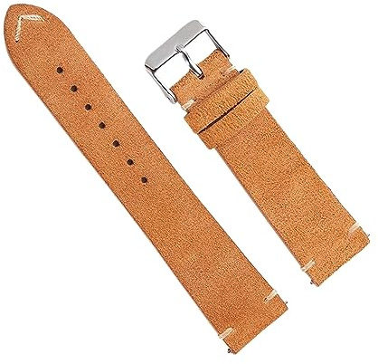 Chlikeyi Weiches Wildleder-Uhrenarmband, 18-22mm, Schwarz/Blau/Braun, Uhrenarmbänder, Edelstahl-Schnalle, Uhrenzubehör