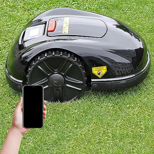 PEIXEN Robot Tagliaerba, Tagliaerba Intelligente da Giardino, Robot Tagliaerba Automatico, Display LCD, Telecomando con App, per Giardinaggio, Kit di Installazione Incluso