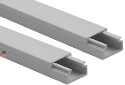KOMIB - KK1510LG Kabelkanal 15x10x2000mm Grau (Lichtgrau) 10M - 5 x 2m (5 Stangen) - VDE