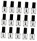 DOITOOL 15st Flasche Nagellack Schwarze Nagelflasche Leere Nagelflaschen Mini Einfache Flasche Flaschenbehälter Aus Klarem Glas Schwarzes Gel Terrarien Plastik Reisen Glasflasche Spender