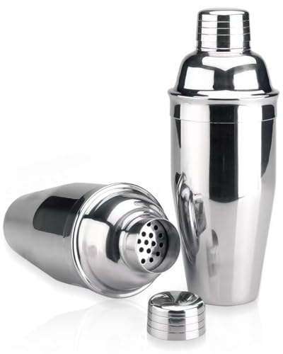 Space Home - Coctelera Profesional de Acero Inoxidable - Mezclador para Cócteles - Shaker - Herramienta para Barman - 550 mL