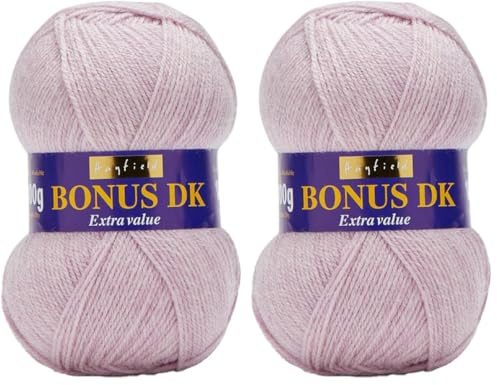 Sirdar Hayfield Bonus DK Double Knitting, Mauve Marl (588), 100g (Pack of 2)
