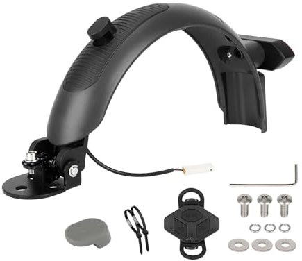 E Scooter Schutzblech Hinten, Aluminium Schutzblech Hinten mit Bremse mit Abbiegewarnung Rücklicht mit Fernbedienung Kompatibel mit Xiaomi M365 Pro Pro2 MI3 1S Lite Swagger 5 Elektroroller (grau)