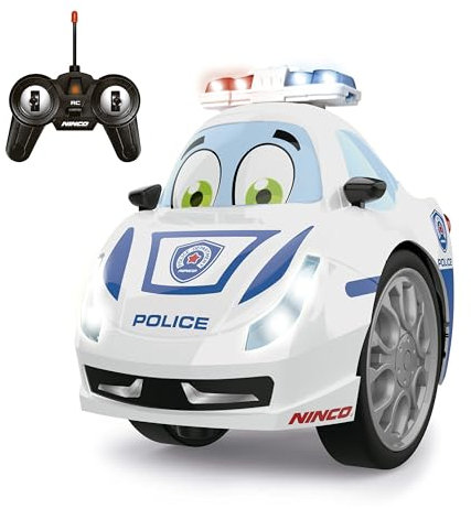 Ninco - Coche teledirigido pre-School Dual Police, realiza giros de 360º | Incluye Luces y Sonido, A Partir de 6 años (NH93192)