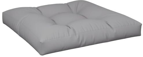 vidaXL Palettenkissen, Palettenpolster für Europaletten, Palettensofa Kissen Indoor Outdoor, Palettenauflage Sitzkissen, Grau Stoff