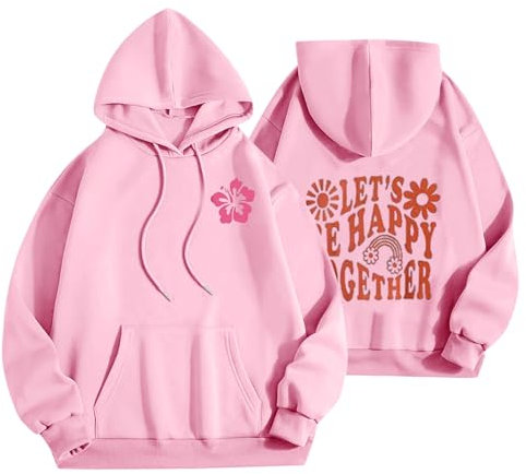 Pink Palm Puff Hoodie Kids,Ladies Hoodies UK Sale,Hoodies for Girls Cute Print Casual Graphic Jumpers Oversized Hooded Sweatshirt Long Sleeve Outfits Y2K Clothes Hoody Pullover Tops