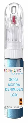 SCOOBYS PAINTS BACK IN THE MIX Paint Touch Up Pen For Skoda Modra Denim/Denim Blue Lq5X Scratch Removal Car Repair