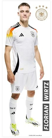 K&L Wall Art DFB Wandsticker Deutsche Nationalmannschaft Wandtattoo Fußballspieler Logo Fußball Trikot - Offizielles Lizenzprodukt (Wirtz, 30x90 cm, DFB)