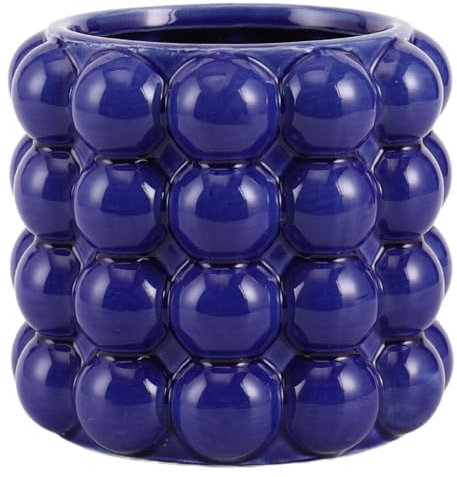 YANWE1 Bubble Vase Kleine Vase Blau Keramik Vase Kurze Vase Keramik Blumenvase Einzigartige Vase Home Decor Dekorative Vase für Blumen Wohnzimmer Schlafzimmer Büro Regal Couchtisch 5 Zoll
