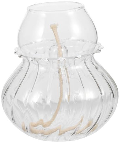 RORPOIR Klare Glas Petroleumlampe Vintage Öllampe für Innenbereich Dekorative Tischlaterne ohne Lampenöl