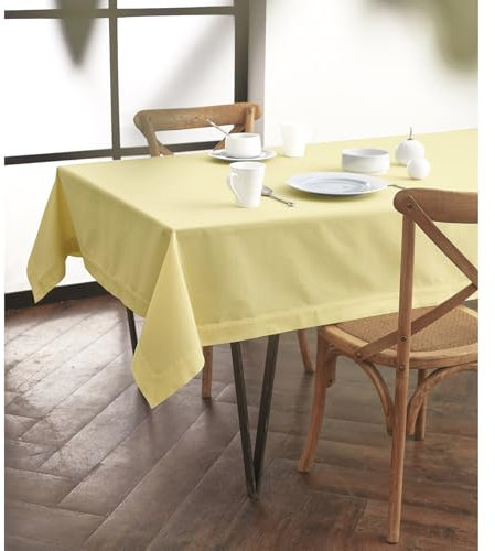 Solino Home Tischdecke aus Baumwollleinen, 152,4 x 365,8 cm, Gelb