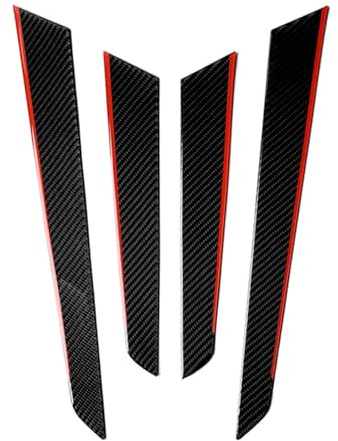 Auto Zubehör Innenraum 4Pcs Carbon Fiber Auto Innen Tür Panel Abdeckung Dekoration Trim Für Mercedes-Benz W204 2007-2014 Dekorative Zubehör(Style 2)