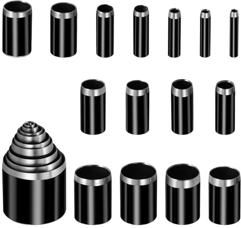 25Pcs Leather Circle Cutter Tools,Leather Punching Tool Set,1-25mm Carbon Steel Round Cutting Dies Hole Punch Tool Kit for DIY Crafts
