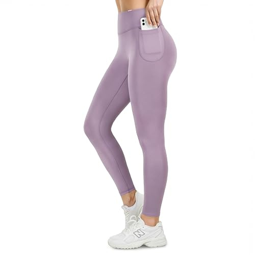 SMILODOX Leggings Damen Kelsy, High Waist Sportleggings mit V-Bund & seitlichen Eingrifftaschen, nahtlos im Schritt, figurformende & elastische Yogahose, ideal für Alltag, Fitness, Freizeit & Training