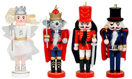 Gitohoni 4 Figuras de Cascanueces Pintadas para Colgar en de Acción de Gracias