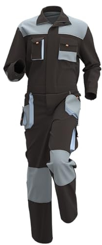 Gefomuofe Jumpsuit Herren Work Coveralls Multi Pockets Garage Work Jumpsuit Zip Coverall One Piece Workwear Mechanic Overalls Modische Arbeitsoverall