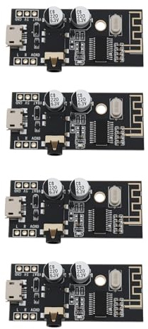 YINETTECH 4Pcs 5V USB MH-M28 Wireless Bluetooth 4.2 MP3 Audio Player Module 3.5mm Audio Port