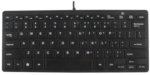 QTwgrCHng Keyboard Ergonomic Slim Wired USB Ultra-thin Multimedia Gamer Keypad Compatible With PC Laptop(Black)