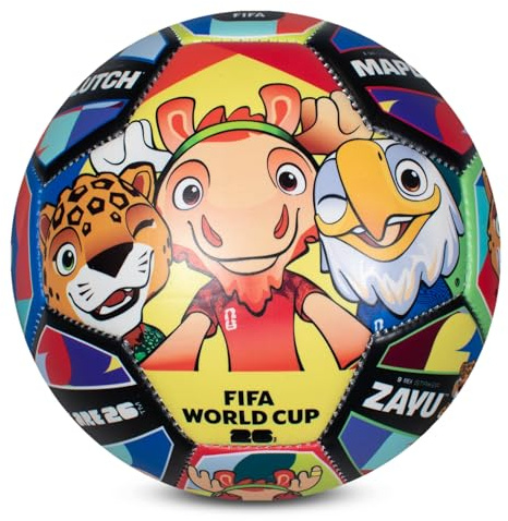Hy-Pro FIFA World Cup 2026 Mascot Football - Training Ball | Officially Licensed, Football Gifts for Boys and Girls, FIFA World Cup 2026 Mascot Design, Size 3 Ball