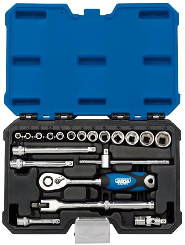 Draper 16442 1/4-Inch Square Drive Metric Socket 20 Piece Set