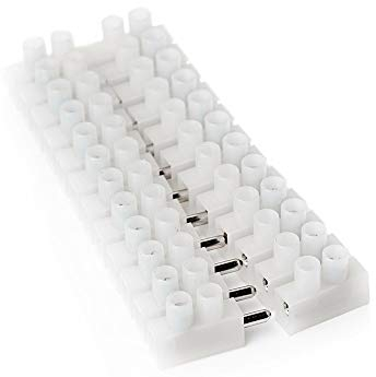 edi-tronic 1 Paar Lüsterklemmen steckbar bis 1,5 mm² 12-polig 12 Fach Kabel Klemmen weiß