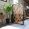 Designer Teak Wurzel Sichtschutz Maze 120 cm x 180 cm | Hochwertiger Raumteiler in Holzoptik massiv |Paravent Trennwand Wohnzimmer Praxis Büro