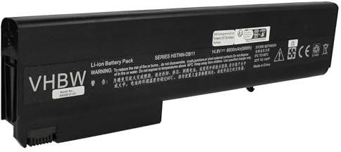 vhbw batteria compatibile con HP Compaq 8510p, 8510w, 6720t, 8710p, 8710w, NW9440, 8500, 8700 notebook (6600mAh, 14,8V, Li-Ion)
