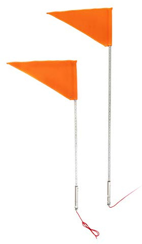 C-FUNN 12V 5050 RGB 3Ft / 4Ft Flagpole Lampe 110/160 LED 13-22W / 16-30W Lumière De Fouet Éclairée avec Drapeau pour Moto Jeep ATV Utv - 4
