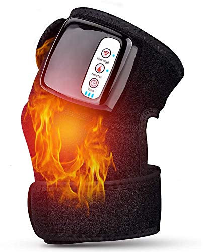 Knee Massager, Electric Knee Wrap Brace with Heat and Vibration Massage Therapy Knee Warmer, for Arthritis Meniscus Tear, Tendonitis, Running and Injury