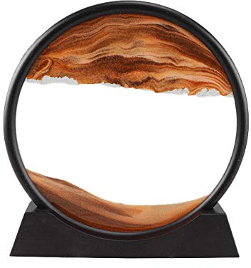 Quicksand Peinture Salon Décoration - 3D Paysage Naturel Coulant Sable Image Art Double Face Déplacement Sable Image Coulant Grit Photo Sablier, Meilleur Cadeau à Votre Ami avec Une Carte-cadeau