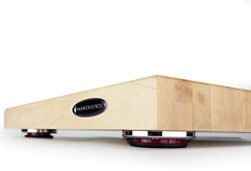 IsoAcoustics Delos Turntable Isolation Butcher Block Series: 1815M1 (18W x 15D x 1.75H) Maple