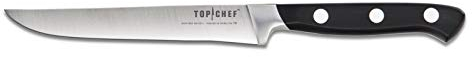 TB - Top Chef - Couteau Steak - Couteau Top Chef - Lame en Acier Inoxydable Forgé de 12 cm - Manche Ergonomique en Pom - Couteau de Cuisine - Fabriqué en France