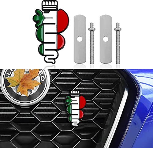 Farbe Schlange Auto Frontgrill Emblem Abzeichen Aufkleber dekorativ für Alfa Romeo Giulietta Giulia Mito Stelvio GT 147 156 159 166 166 Auto Styling